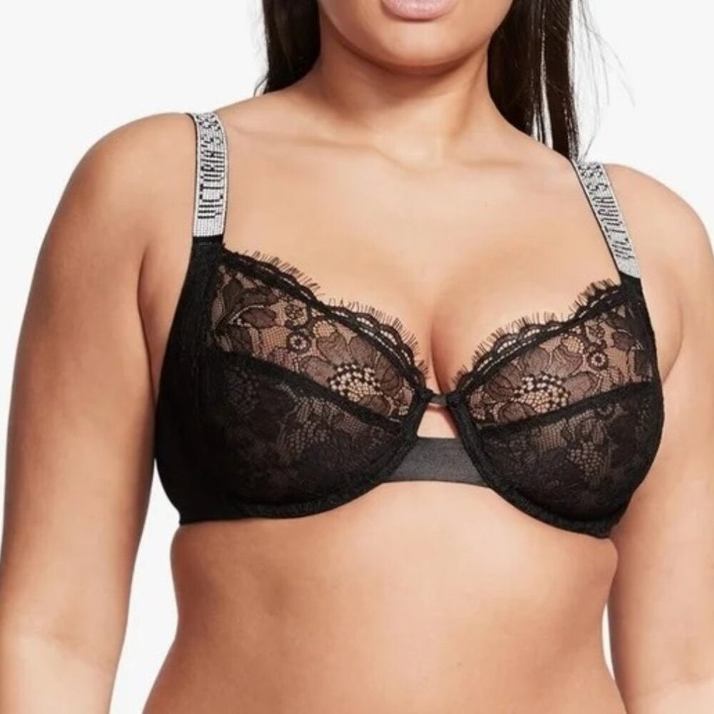 Lot of 2 Brand New w/ Tags 42DDD Victoria's Secret Bras w/ Metallic Logo! - Picture 3 of 7